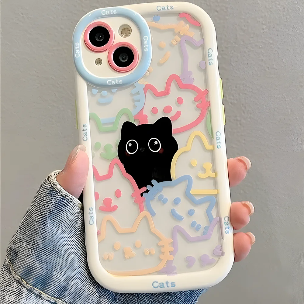 Cute Cat Silicone iPhone Case