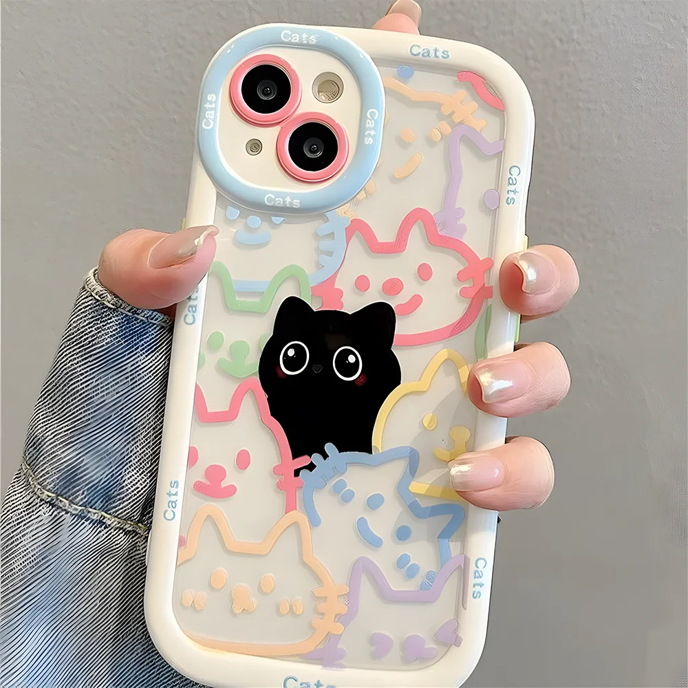 Cute Cat Silicone iPhone Case
