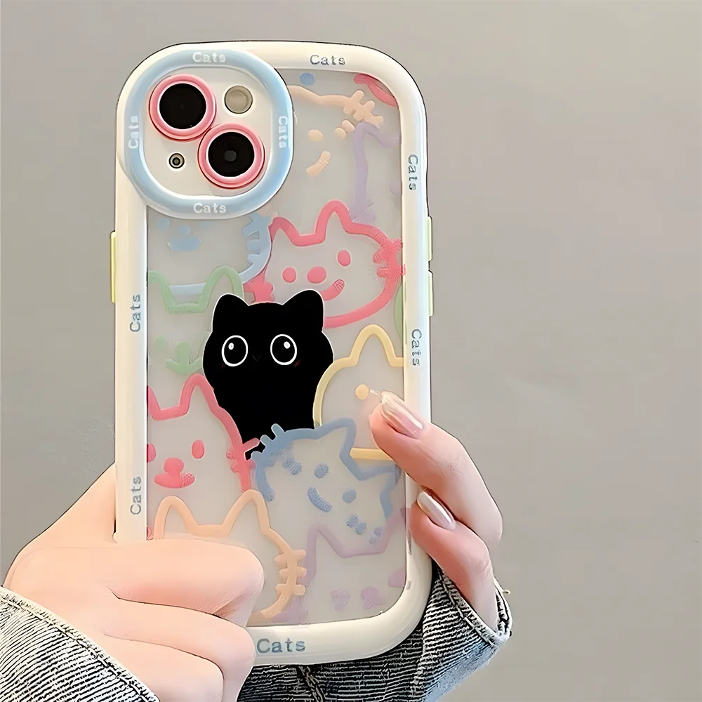 Cute Cat Silicone iPhone Case
