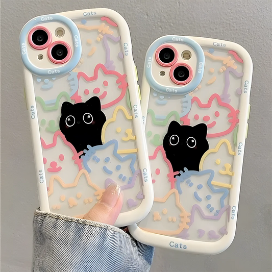 Cute Cat Silicone iPhone Case
